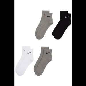 Nike Men's 4-Pack Everyday Ankle Socks Black/Gray/White